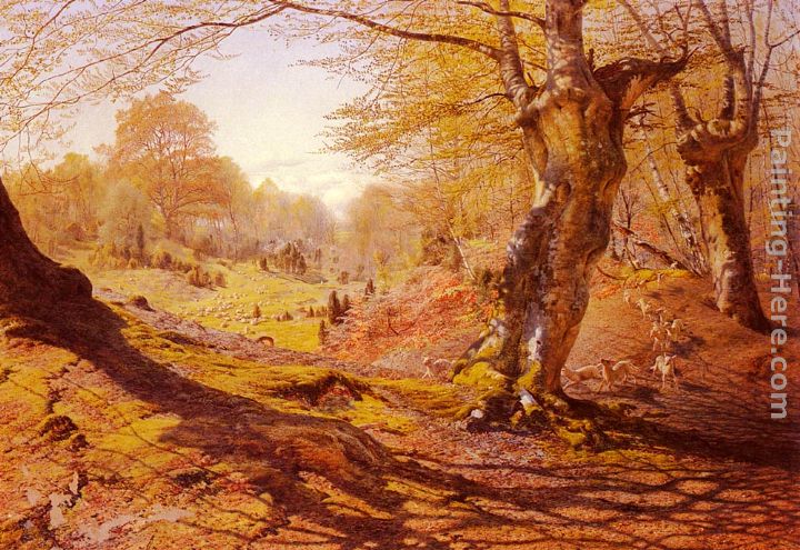 Seasons In The Wood - Spring, The Outskirts Of Burham Wood painting - Andrew MacCallum Seasons In The Wood - Spring, The Outskirts Of Burham Wood art painting